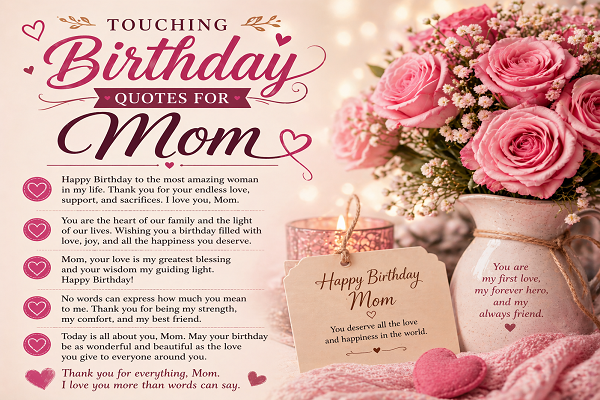 223 Touching Birthday Quotes for Mom